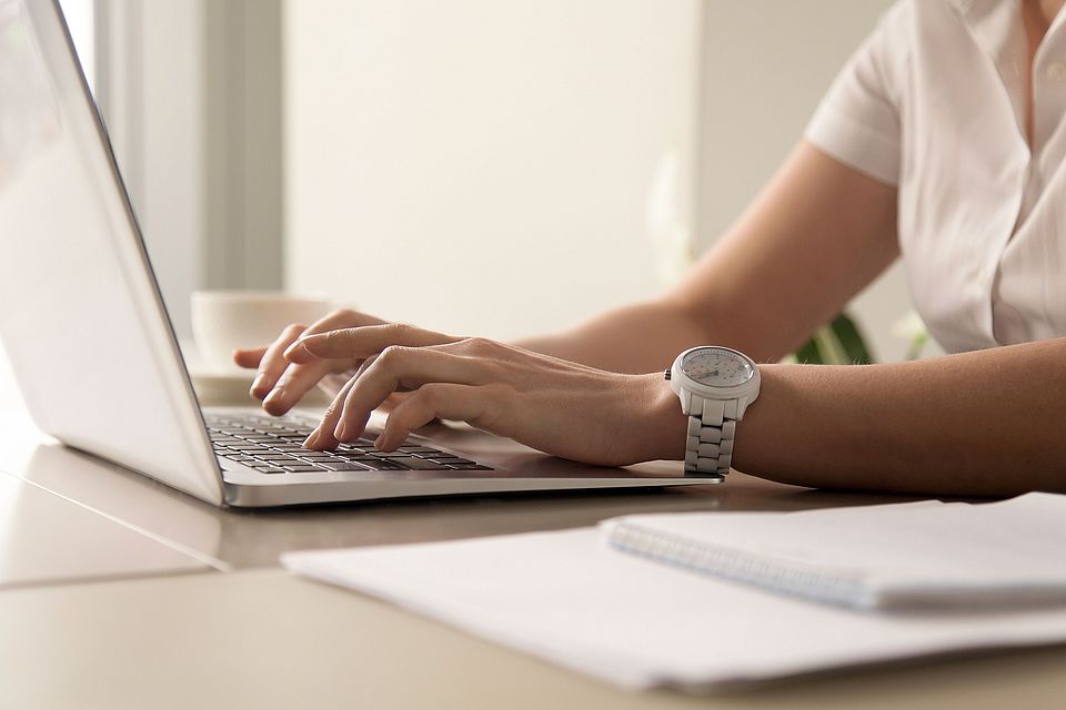 Woman Typing